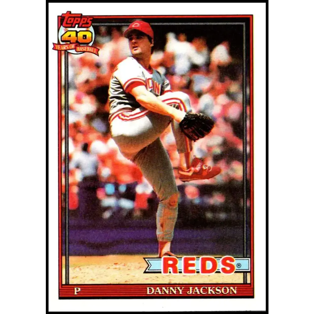1991 Topps #92 Danny Jackson NM-MT Cincinnati Reds Baseball Card - Baseball Card Single