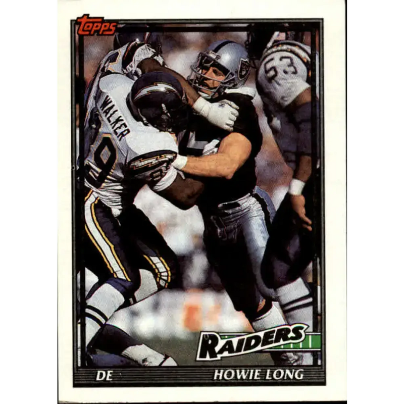 1991 Topps #95 Howie Long NM-MT Los Angeles Raiders Football Card - Football Card Single