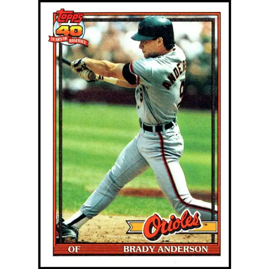1991 Topps #97 Brady Anderson NM-MT Baltimore Orioles Baseball Card - Baseball Card Single