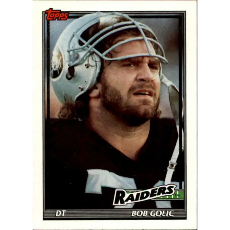 1991 Topps #98 Bob Golic NM-MT Los Angeles Raiders Football Card - Football Card Single