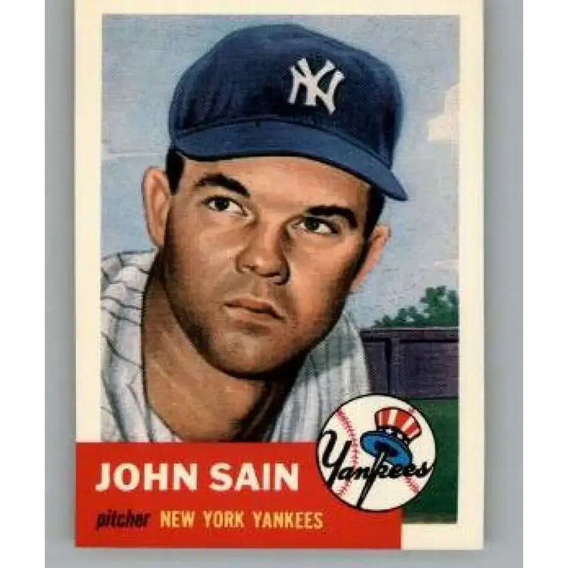 1991 Topps Archives 1953 #119 Johnny Sain NM-MT New York Yankees Baseball Card - Baseball Card Single