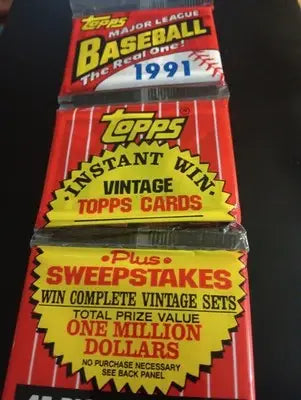 1991 Topps Baseball Factory Sealed Rack Pack. 45 cards. - Baseball Card Box