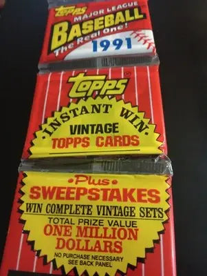 1991 Topps Baseball Factory Sealed Rack Pack. 45 cards. - Baseball Card Box