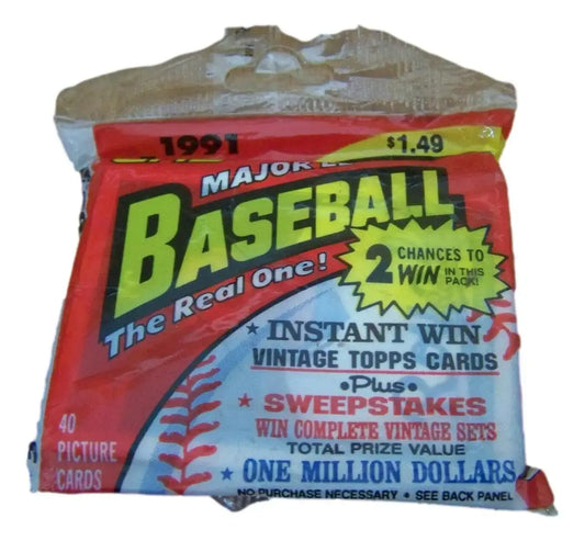 1991 Topps Baseball Jumbo Retail Pack (40 Cards) - Baseball Card Box