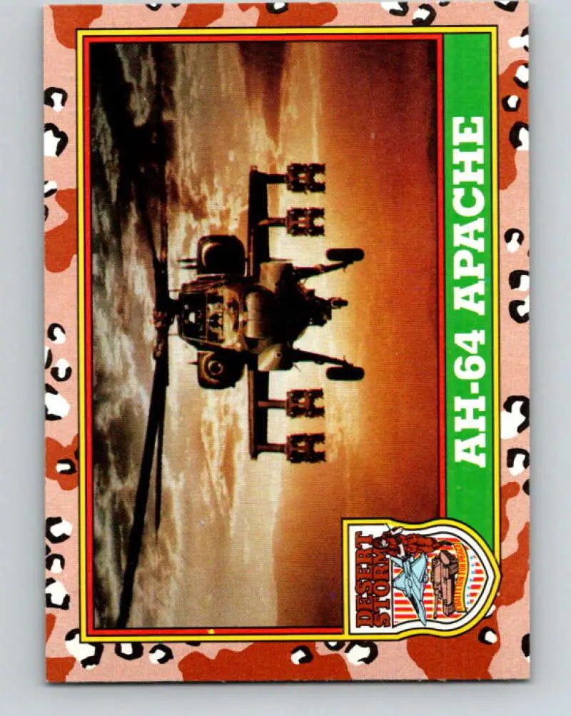 1991 Topps Desert Storm #11A AH-64 Apache Stock Image Ãâ Regular Error or Misprint May Ship NonSport Trading Card