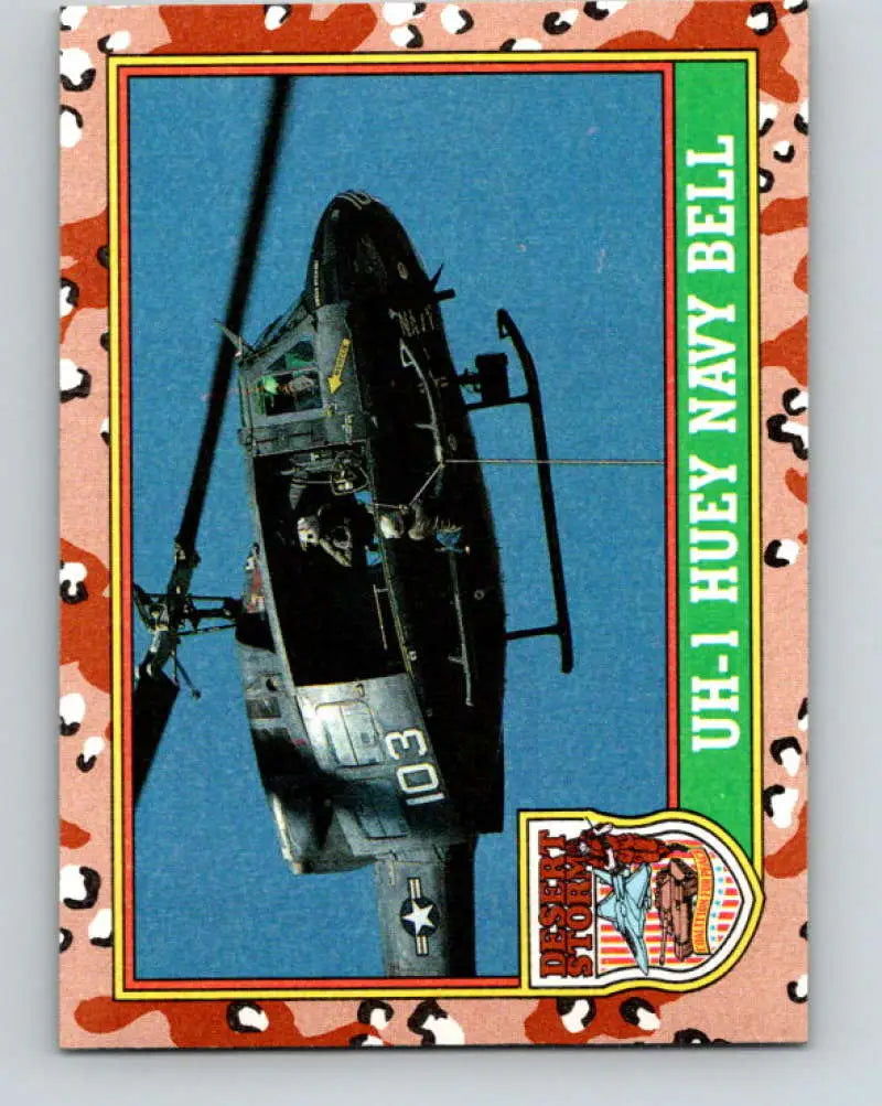 1991 Topps Desert Storm #13A UH-1 Huey Navy Bell Stock Image Ãâ Regular Error or Misprint May Ship NonSport Trading C