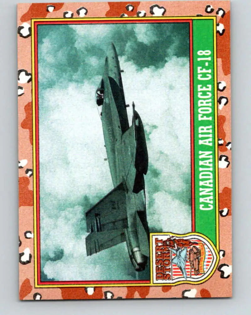 1991 Topps Desert Storm #17A Canadian Air Force CF-18 Stock Image Ãâ Regular Error or Misprint May Ship NonSport Trad