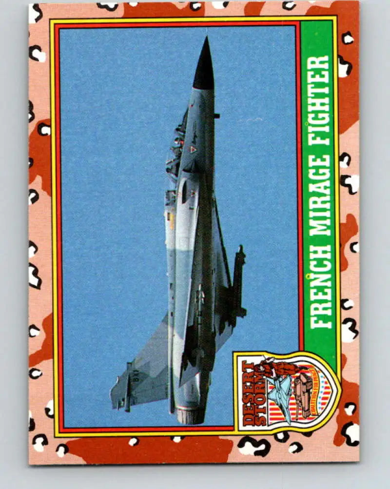 1991 Topps Desert Storm #18A French Mirage Fighter Stock Image Ãâ Regular Error or Misprint May Ship NonSport Trading