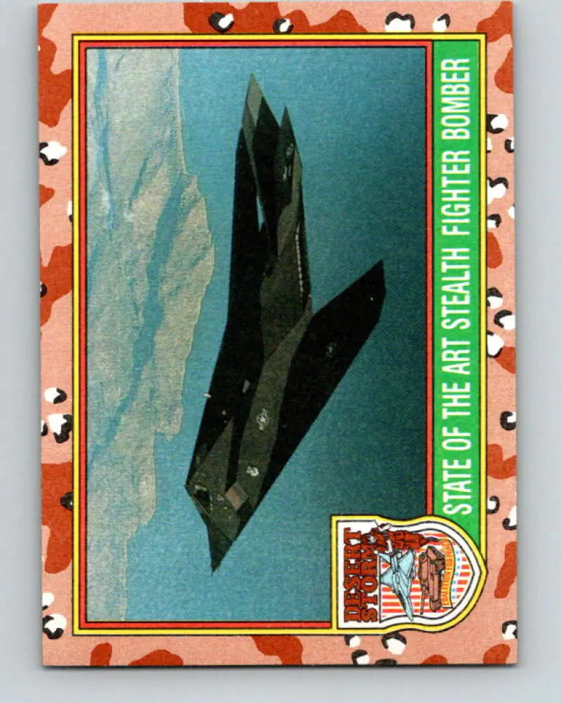 1991 Topps Desert Storm #20A State of the Art Stealth Fighter Bomber Stock Image Ãâ Regular Error or Misprint May Shi