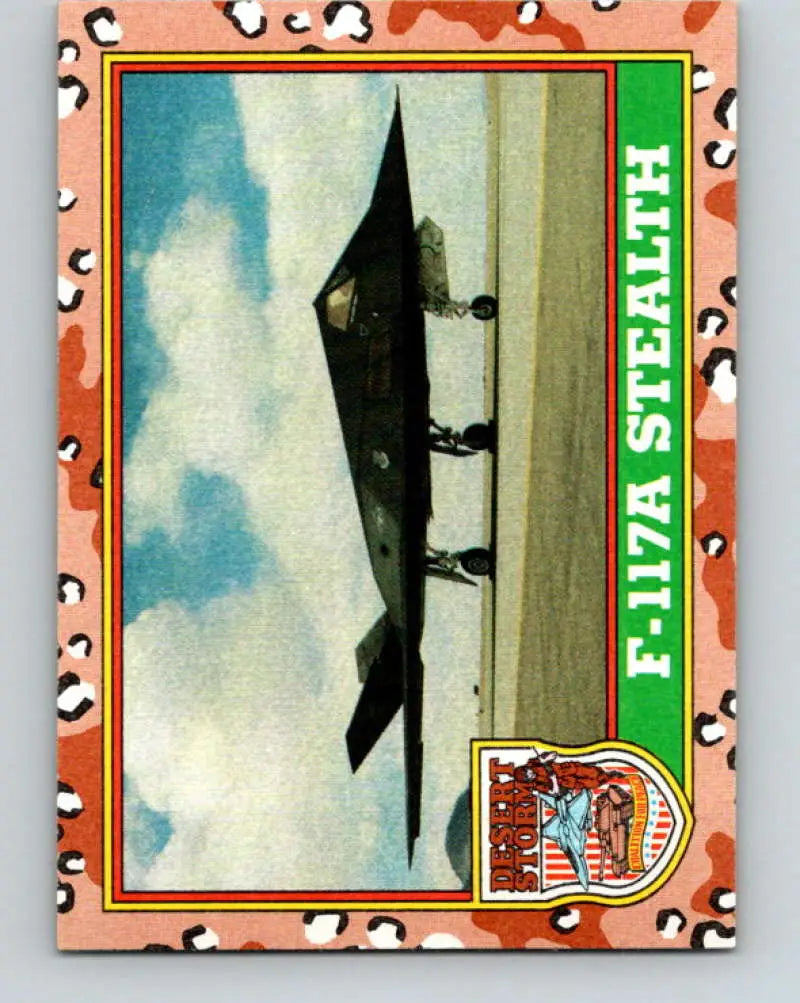 1991 Topps Desert Storm #21A F-117A Stealth Stock Image Ãâ Regular Error or Misprint May Ship NonSport Trading Card