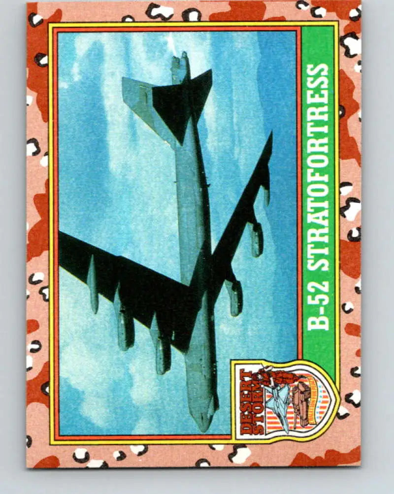 1991 Topps Desert Storm #25A B-52 Stratofortress Stock Image Ãâ Regular Error or Misprint May Ship NonSport Trading C