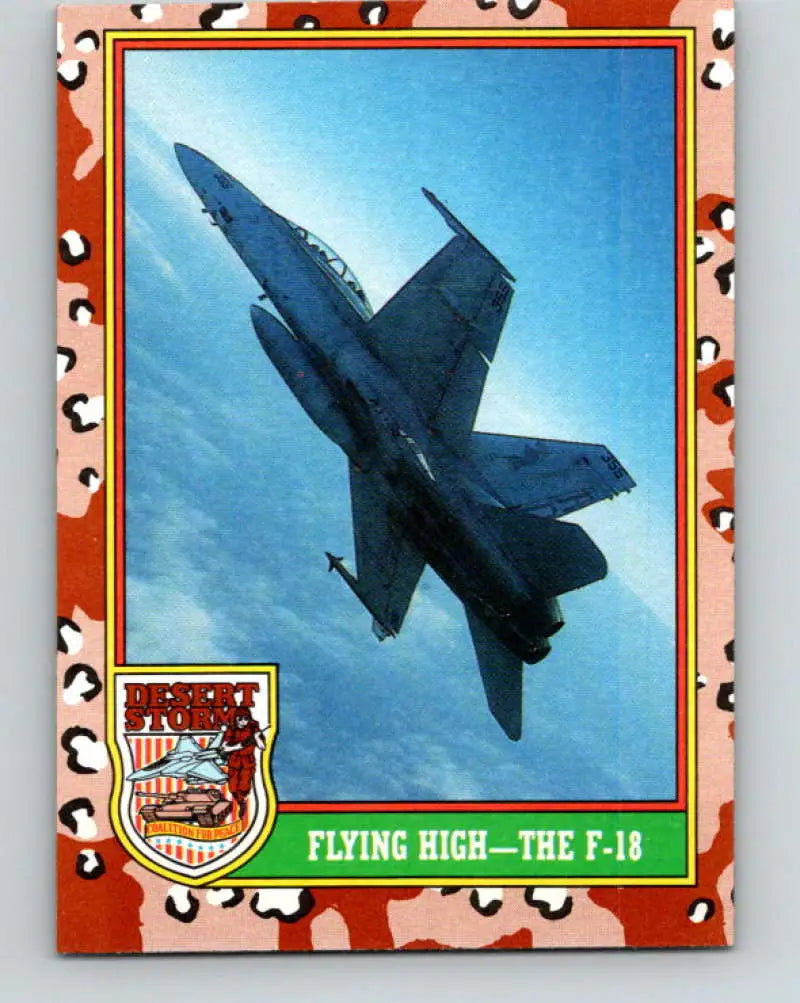 1991 Topps Desert Storm #27A Flying High - The F-18 Stock Image Ãâ Regular Error or Misprint May Ship NonSport Tradin