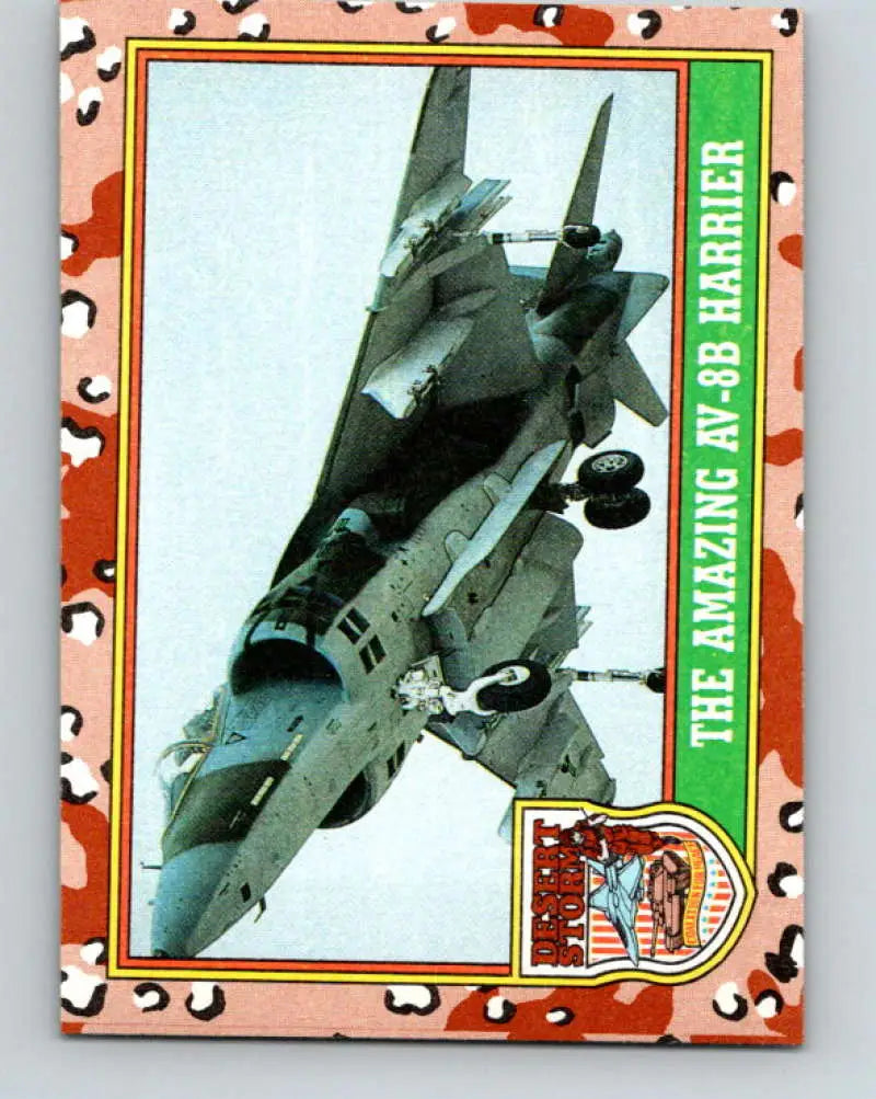 1991 Topps Desert Storm #32A The Amazing AV-8B Harrier Stock Image Ãâ Regular Error or Misprint May Ship NonSport Tra