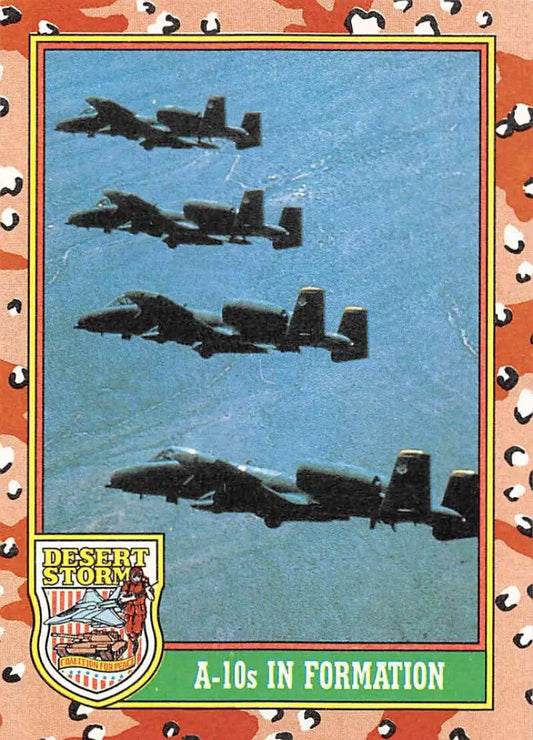 1991 Topps Desert Storm #34A A-10s in Formation Stock Image Ãâ Regular Error or Misprint May Ship NonSport Trading Ca