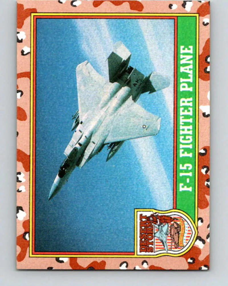 1991 Topps Desert Storm #37A F-15 Fighter Plane Stock Image Ãâ Regular Error or Misprint May Ship NonSport Trading Ca