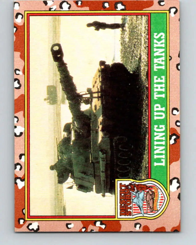 1991 Topps Desert Storm #41A Lining Up the Tanks Stock Image Ãâ Regular Error or Misprint May Ship NonSport Trading C