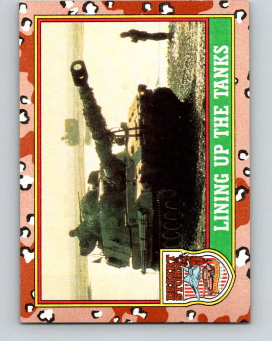 1991 Topps Desert Storm #41A Lining Up the Tanks Stock Image Ãâ Regular Error or Misprint May Ship NonSport Trading C