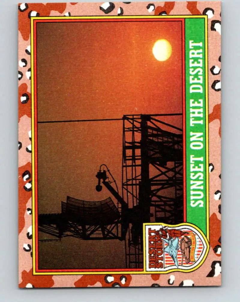 1991 Topps Desert Storm #42A Sunset on the Desert Stock Image Ãâ Regular Error or Misprint May Ship NonSport Trading