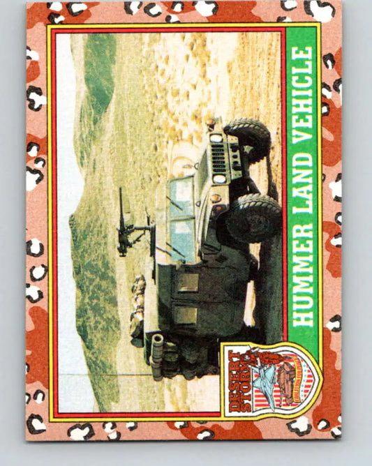 1991 Topps Desert Storm #44A Hummer Land Vehicle Stock Image Ãâ Regular Error or Misprint May Ship NonSport Trading C
