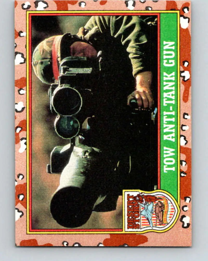 1991 Topps Desert Storm #45A TOW Anti-Tank Gun Stock Image Ãâ Regular Error or Misprint May Ship NonSport Trading Car