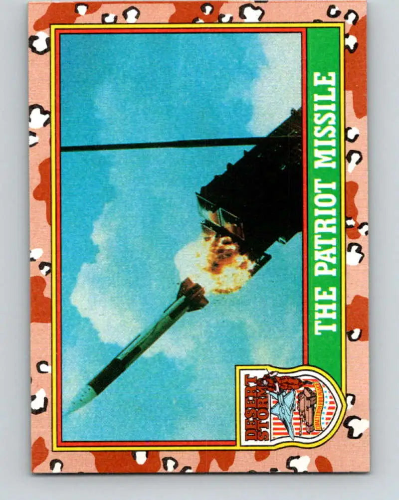 1991 Topps Desert Storm #48A The Patriot Missile Stock Image Ãâ Regular Error or Misprint May Ship NonSport Trading C