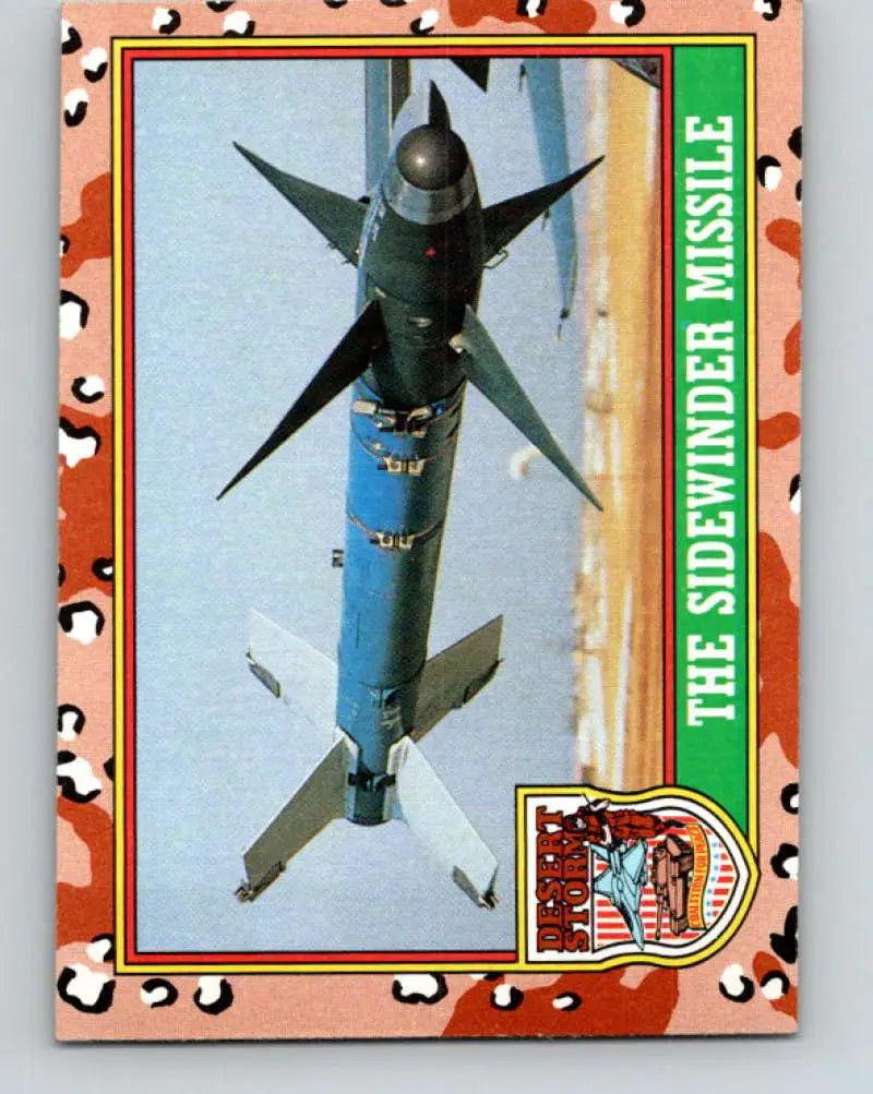 1991 Topps Desert Storm #49A The Sidewinder Missile Stock Image Ãâ Regular Error or Misprint May Ship NonSport Tradin