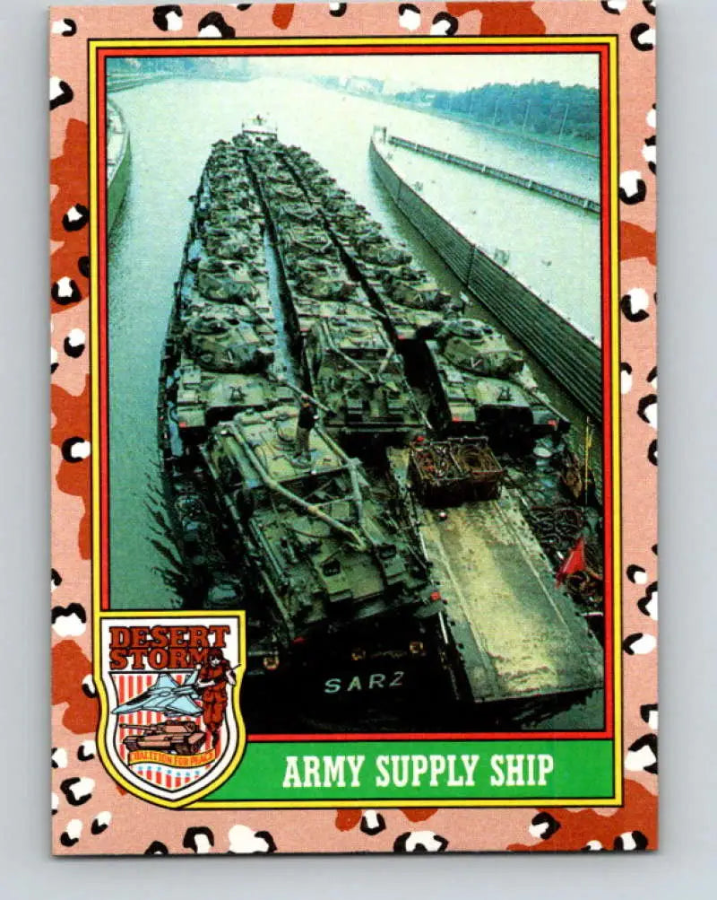 1991 Topps Desert Storm #54A Army Supply Ship Stock Image Ãâ Regular Error or Misprint May Ship NonSport Trading Card