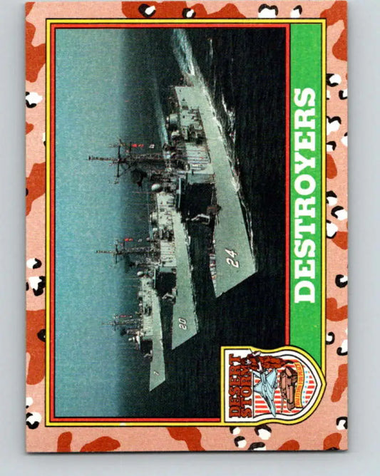 1991 Topps Desert Storm #58A Destroyers Stock Image Ãâ Regular Error or Misprint May Ship NonSport Trading Card