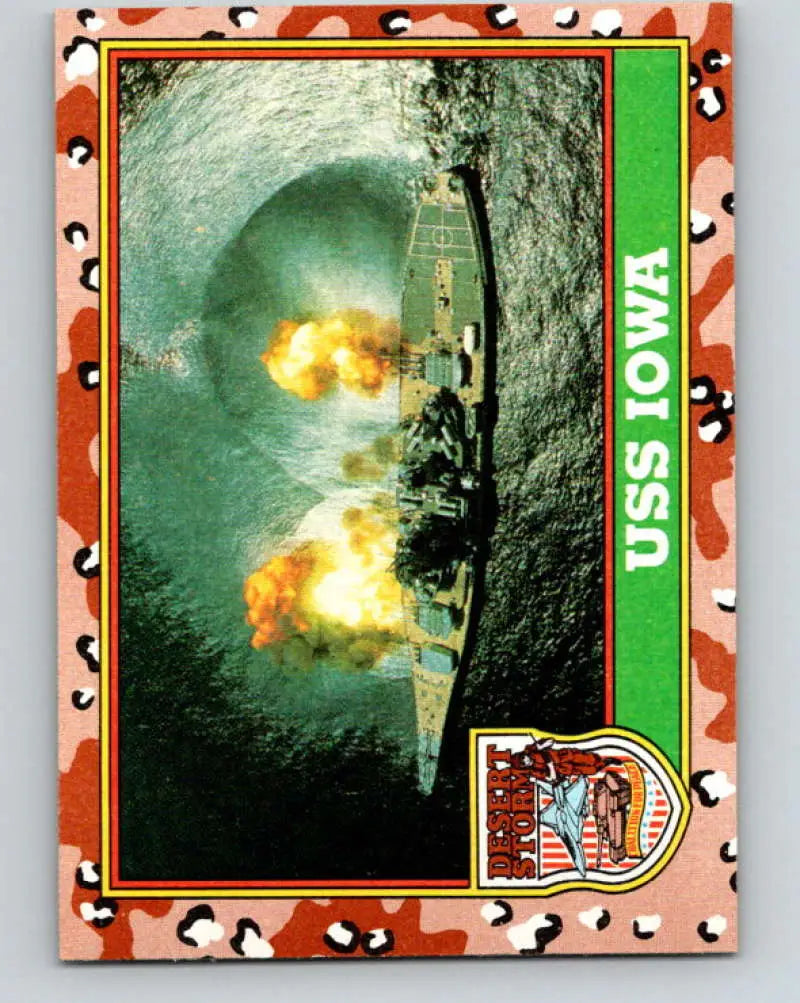 1991 Topps Desert Storm #59A USS Iowa Stock Image Ãâ Regular Error or Misprint May Ship NonSport Trading Card
