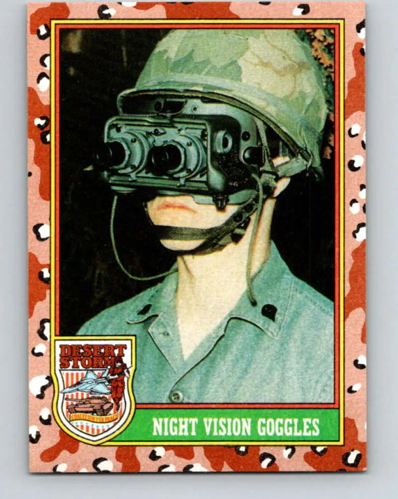 1991 Topps Desert Storm #63A Night Vision Goggles Stock Image Ãâ Regular Error or Misprint May Ship NonSport Trading