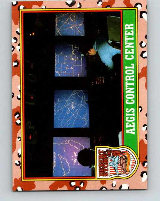 1991 Topps Desert Storm #67A Aegis Control Center Stock Image Ãâ Regular Error or Misprint May Ship NonSport Trading
