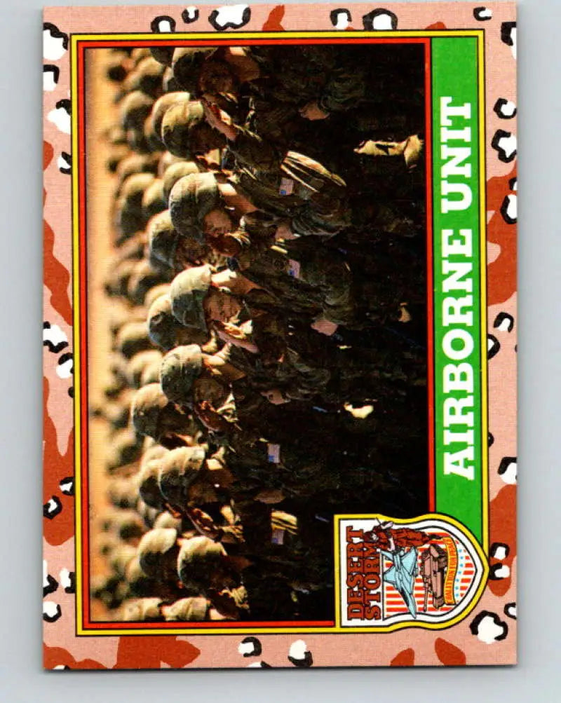 1991 Topps Desert Storm #68A Airborne Unit Stock Image Ãâ Regular Error or Misprint May Ship NonSport Trading Card