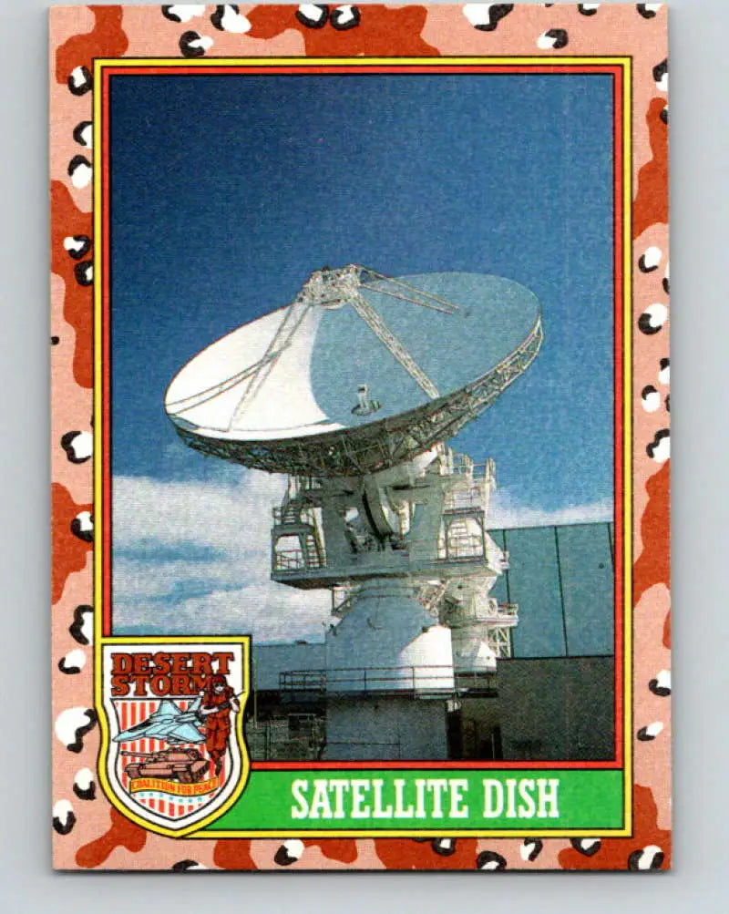 1991 Topps Desert Storm #72A Satellite Dish Stock Image Ãâ Regular Error or Misprint May Ship NonSport Trading Card