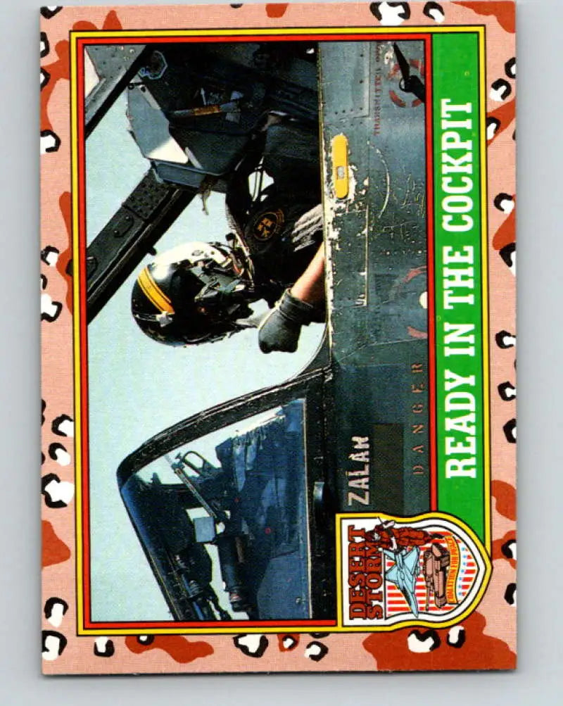 1991 Topps Desert Storm #75A Ready in the Cockpit Stock Image Ãâ Regular Error or Misprint May Ship NonSport Trading