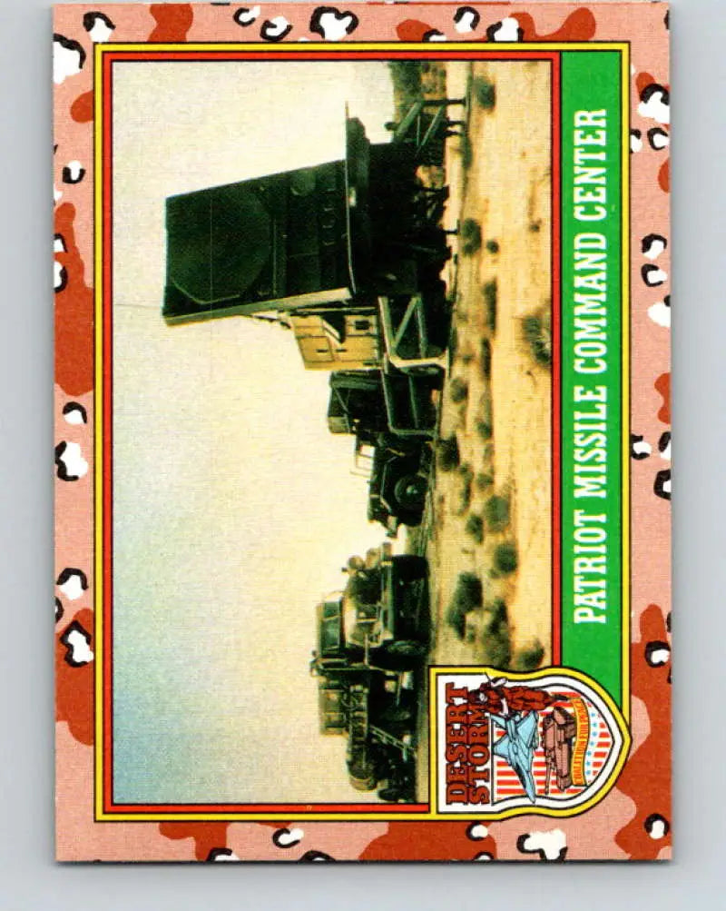 1991 Topps Desert Storm #77A Patriot Missile Command Center Stock Image Ãâ Regular Error or Misprint May Ship NonSpor