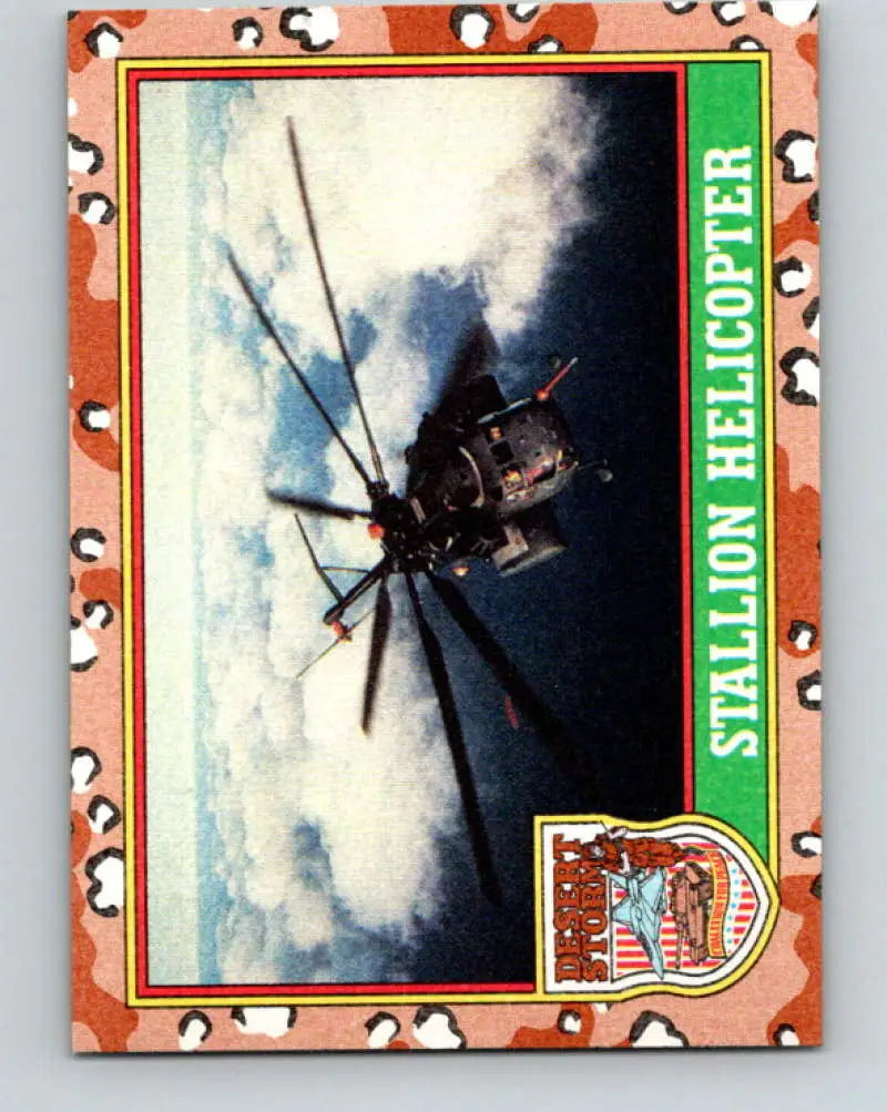 1991 Topps Desert Storm #8A Stallion Helicopter Stock Image Ãâ Regular Error or Misprint May Ship NonSport Trading Ca