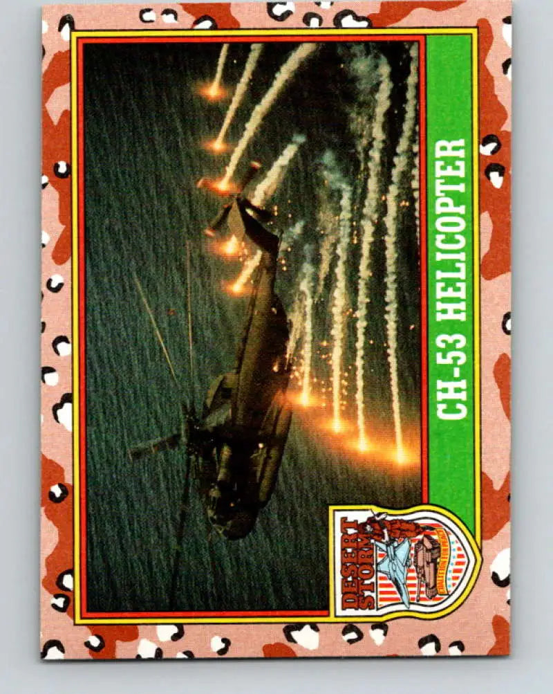 1991 Topps Desert Storm #9A CH-53 Helicopter Stock Image Ãâ Regular Error or Misprint May Ship NonSport Trading Card