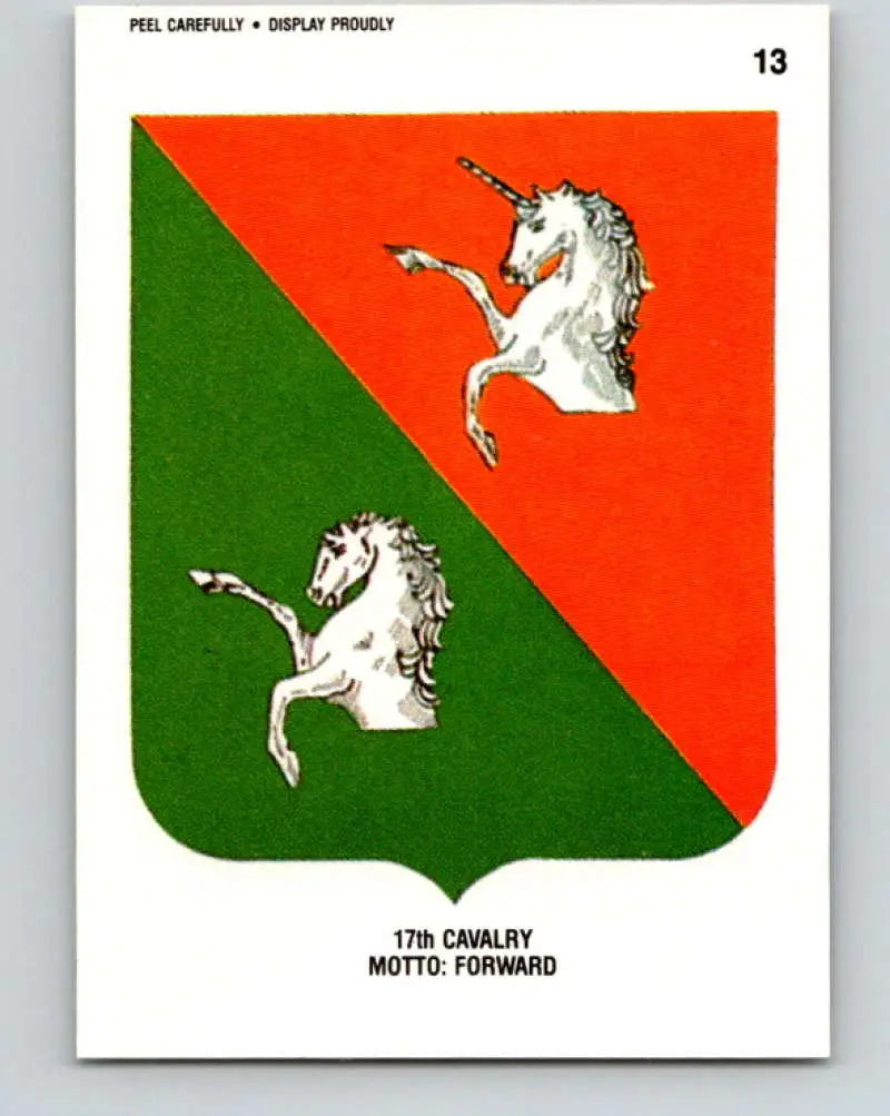 1991 Topps Desert Storm Stickers #13 17th Cavalry Motto: Forward NonSport - Non-Sports Card Single