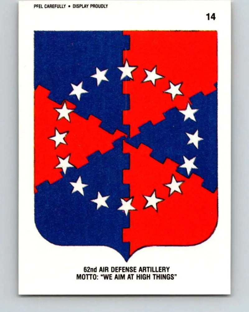 1991 Topps Desert Storm Stickers #14 62nd Air Defense Artillery We Aim at High Things NonSport - Non-Sports Card Single