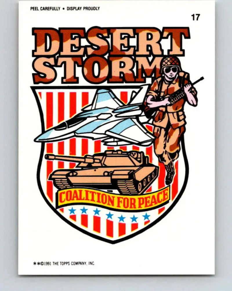1991 Topps Desert Storm Stickers #17A Desert Storm NonSport - Non-Sports Card Single