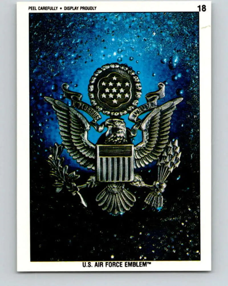 1991 Topps Desert Storm Stickers #18 U.S. Air Force Emblem NonSport