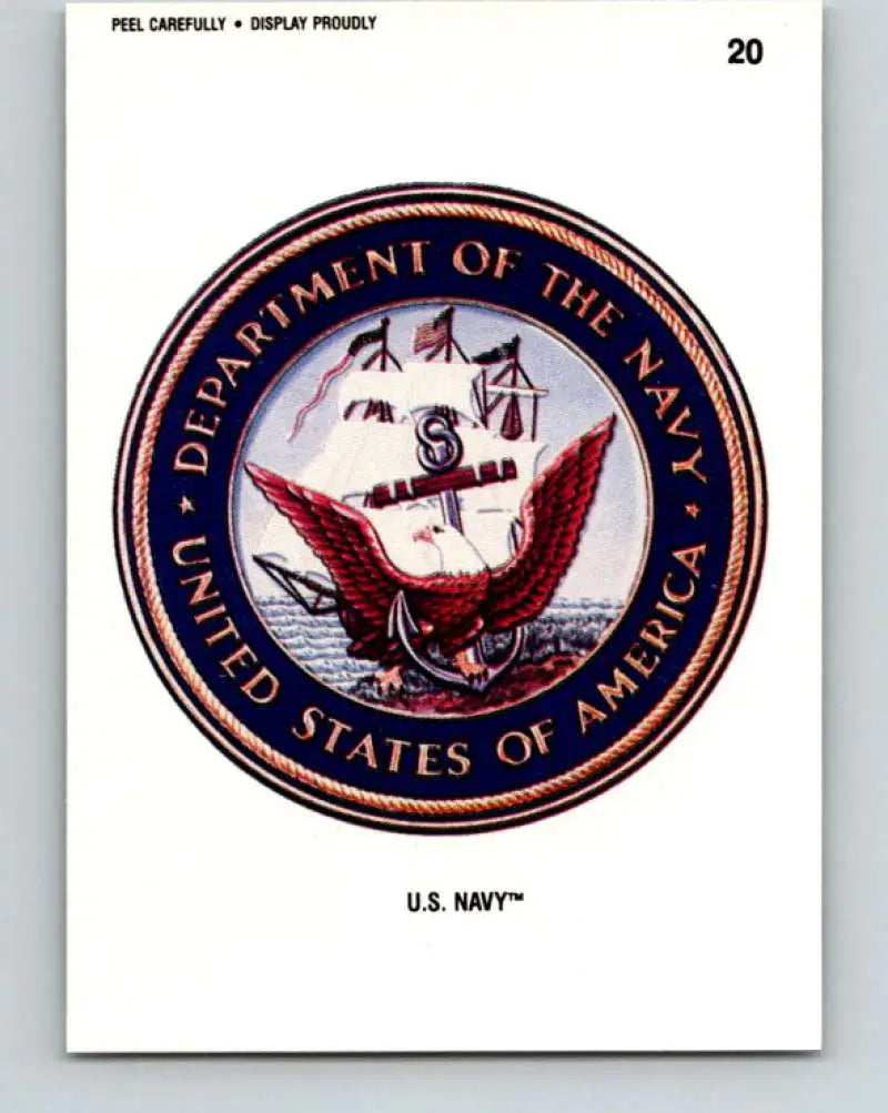 1991 Topps Desert Storm Stickers #20 U.S. Navy NonSport - Non-Sports Card Single