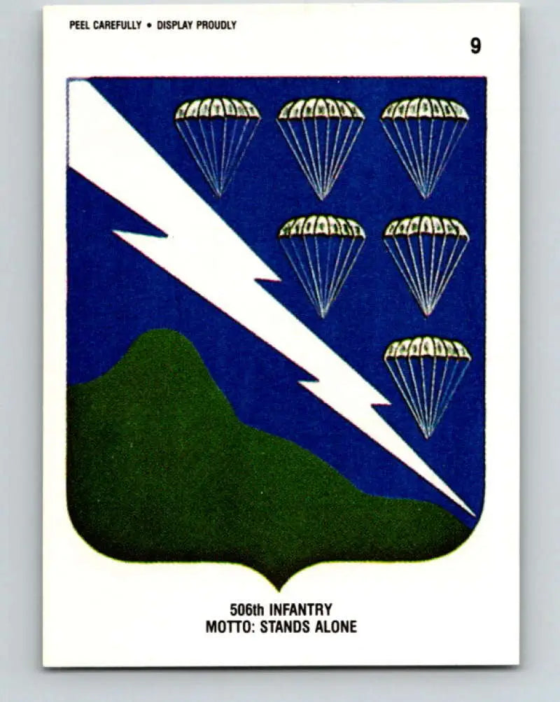 1991 Topps Desert Storm Stickers #9 506th Infantry Motto Stands Alone NonSport - Non-Sports Card Single