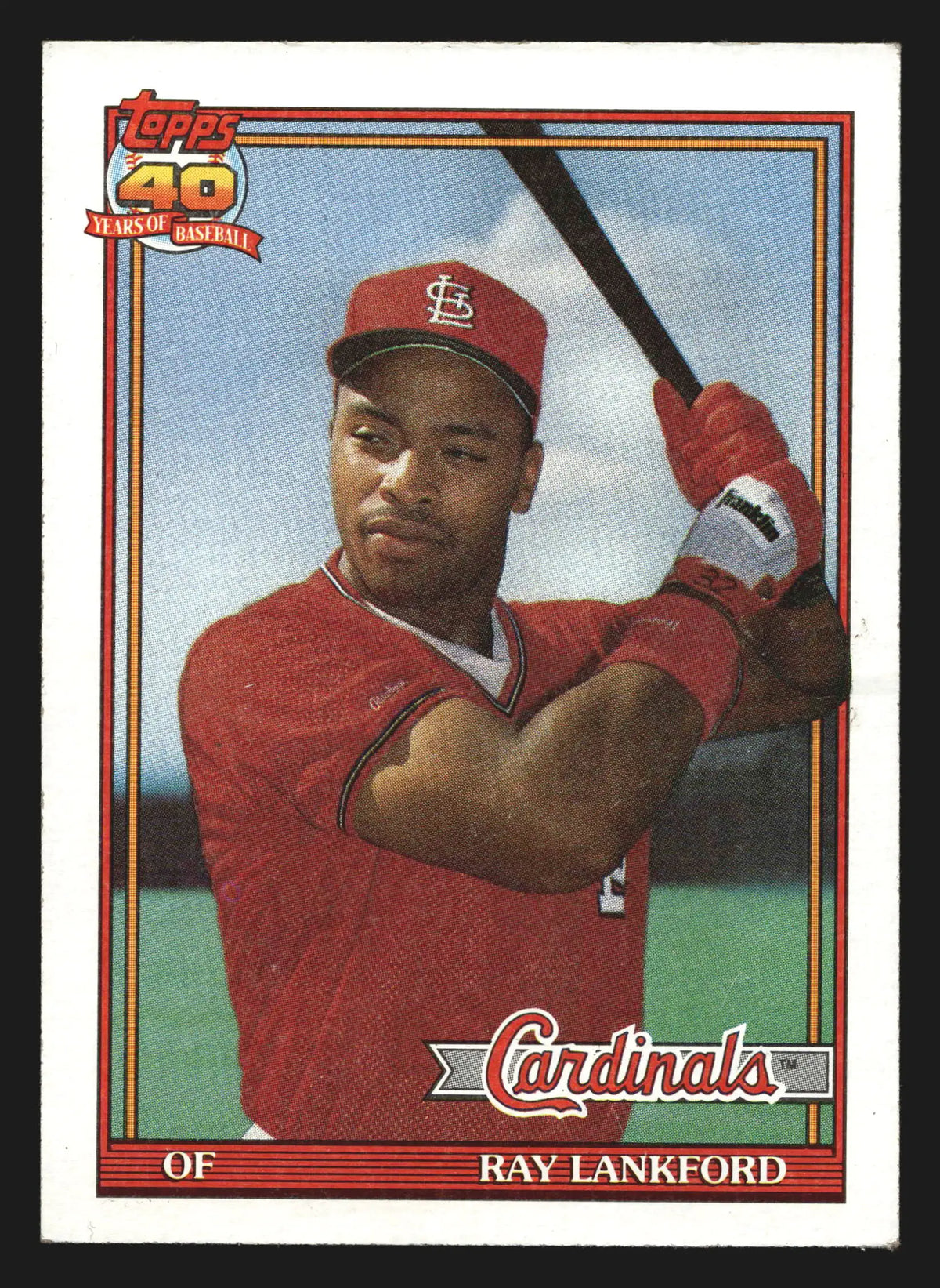 1991 Topps Ray Lankford #682 St. Louis Cardinals - Baseball Card Single