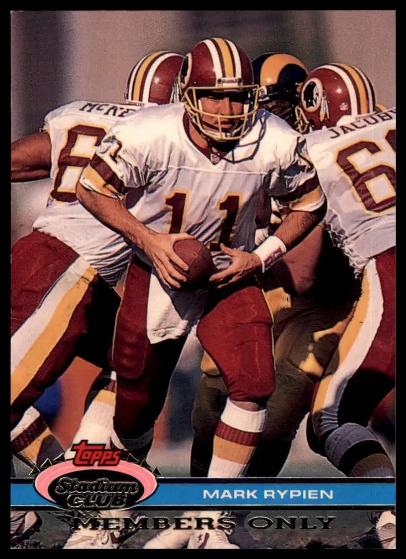 1991 Topps Stadium Club Members Only Mark Rypien Washington Redskins Football - Football Card Single