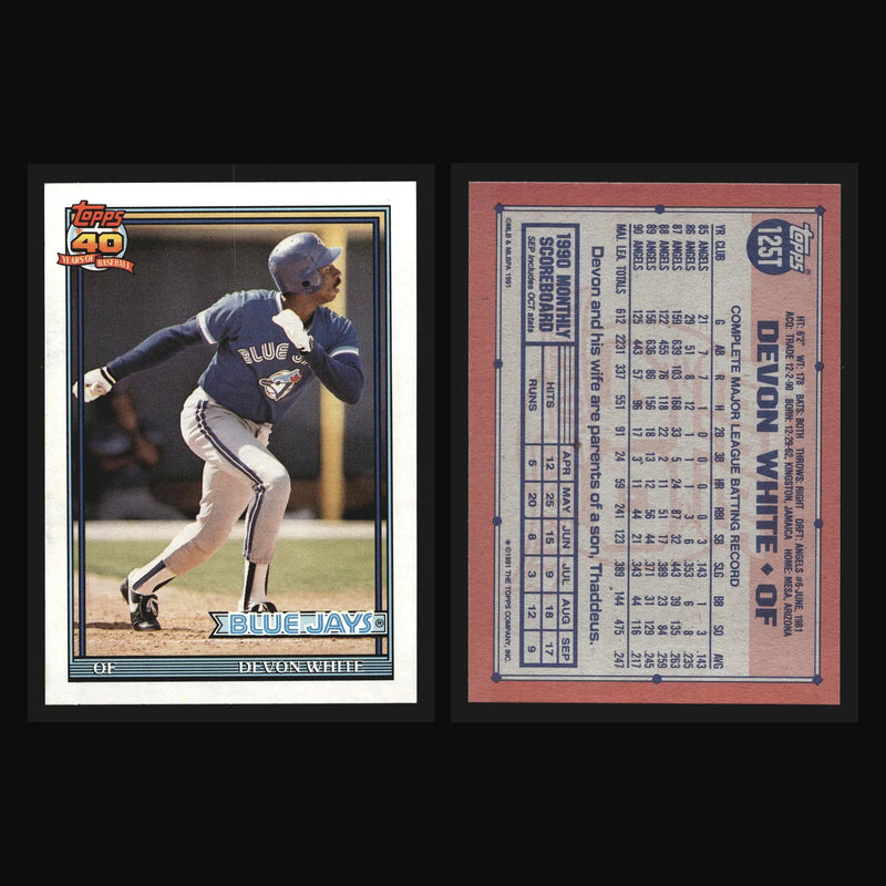 1991 Topps Traded #125T Devon White Toronto Blue Jays