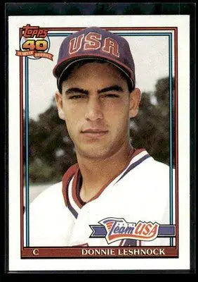 1991 Topps Traded Donnie Leshnock #72T Gray Card Stock RC