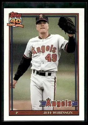 1991 Topps Traded Jeff Robinson #99T Gray Card Stock California Angels