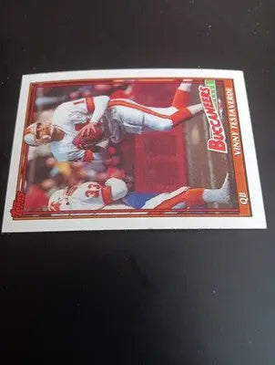 1991 Topps - Vinny Testaverde #491. Tampa Bay Buccaneers. NRMT+ - Football Card Single