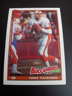 1991 Topps - Vinny Testaverde #491. Tampa Bay Buccaneers. NRMT+ - Football Card Single